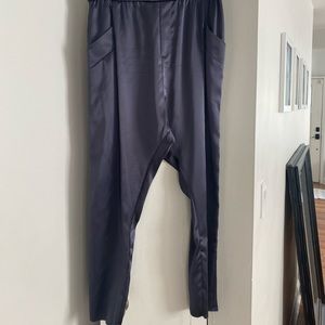 Baja East silky grey drop crotch pant 4